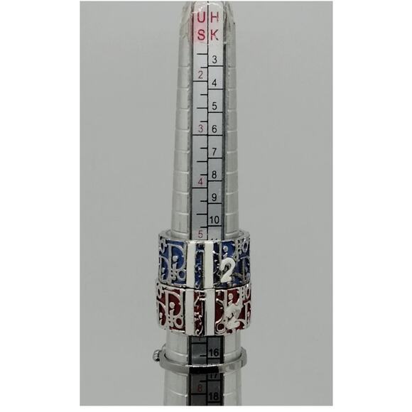 DIOR RING Trotter BLUE and silver size: U.S. 6 1/2 (6.5) Excellent!!! - Picture 9 of 11